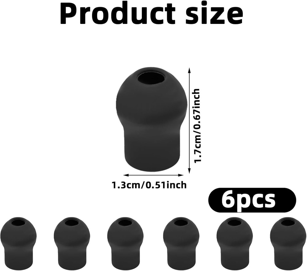 6pcs EKO CORE 500 Silicone Ear Tips Replacement Digital Stethoscope Accessory