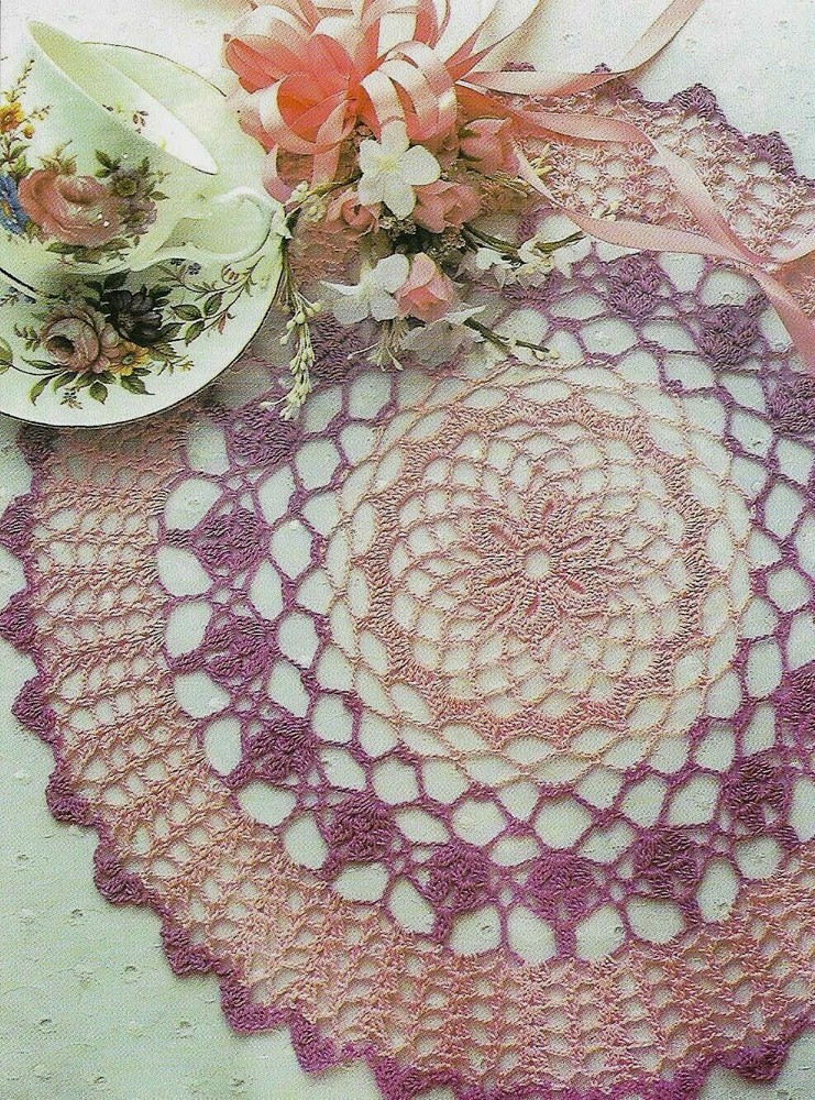 GENTLE SOFTNESS DOILY 15" HOME DECOR DIGEST SIZE CROCHET PATTERN INSTRUCTIONS