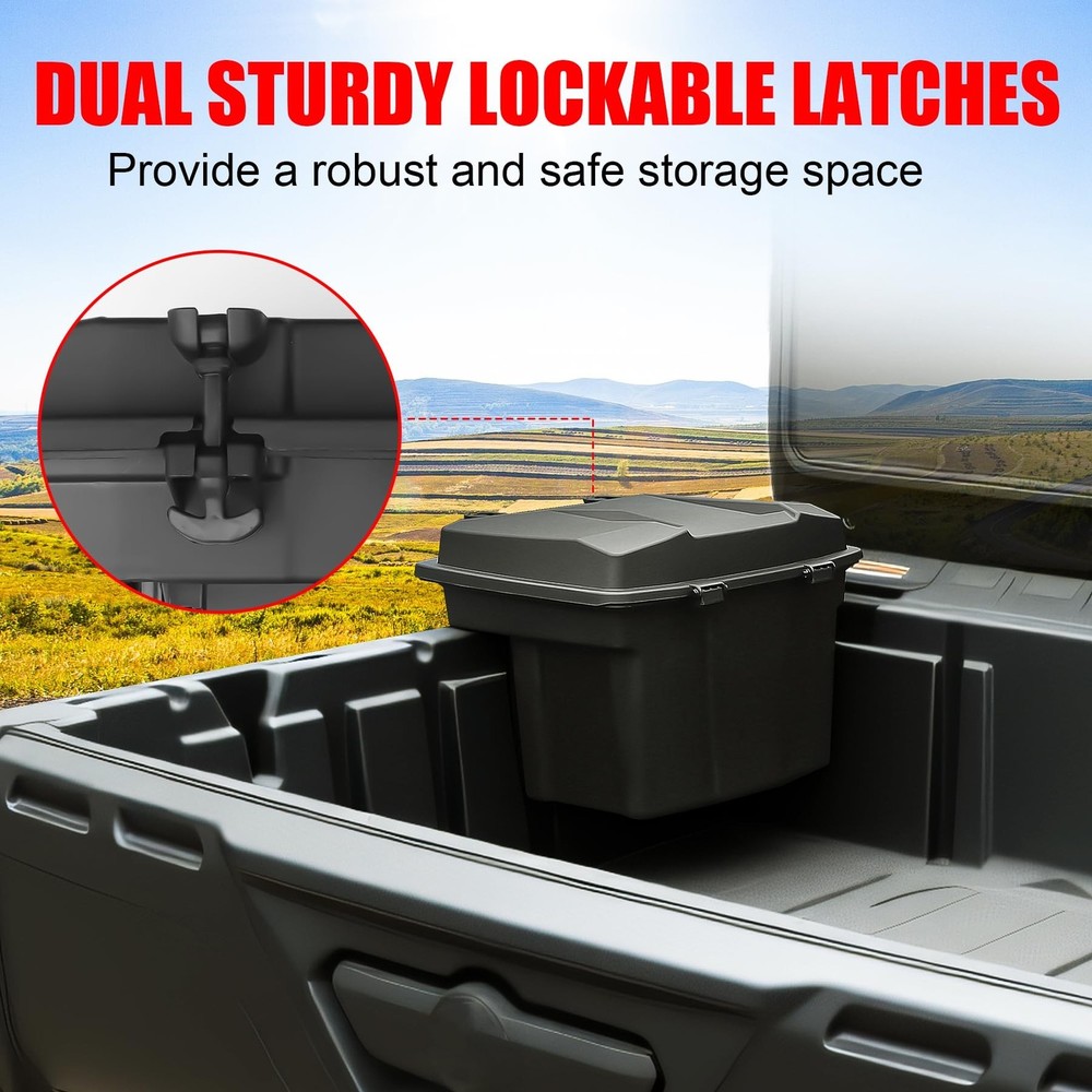 20L UTV Cargo Storage Box for Can-Am Defender/Commander, Waterproof Removable...