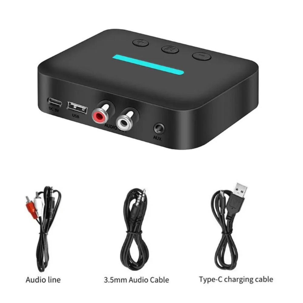 5.3 Bluetooth Audio Receiver RCA AUX Wireless Adapter with USB Drive Support