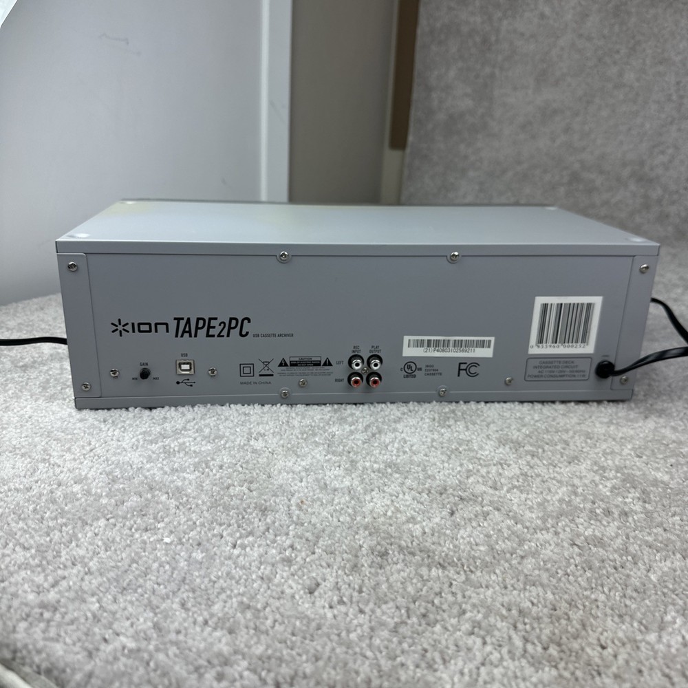 UNTESTED ION Tape2PC Dual Cassette Recorder Deck USB – AS-IS (Read Description)