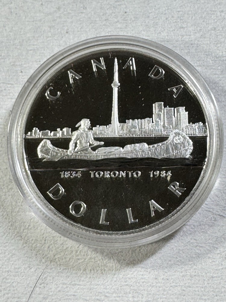 1984 Canada 1 Dollar Silver Proof Coin Toronto