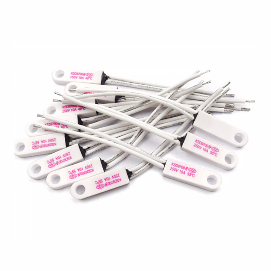5Pcs Upgraded KSD9700 Ceramic Temperature Switch Thermostat Thermal Protector NO