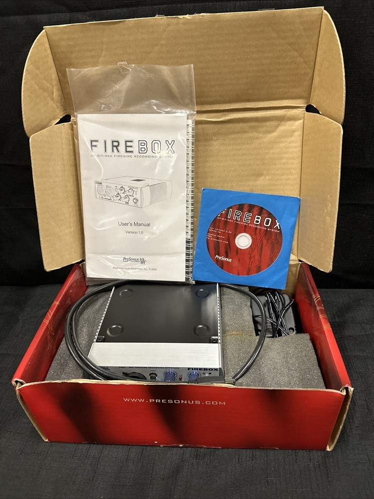 Complete Presonus Firebox With Power cord, Firewire Cable + Cubase and Plugins