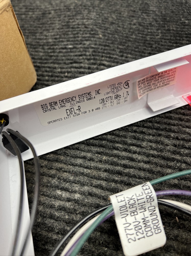 BIG BEAM 499-6612 Emergency Exit Sign