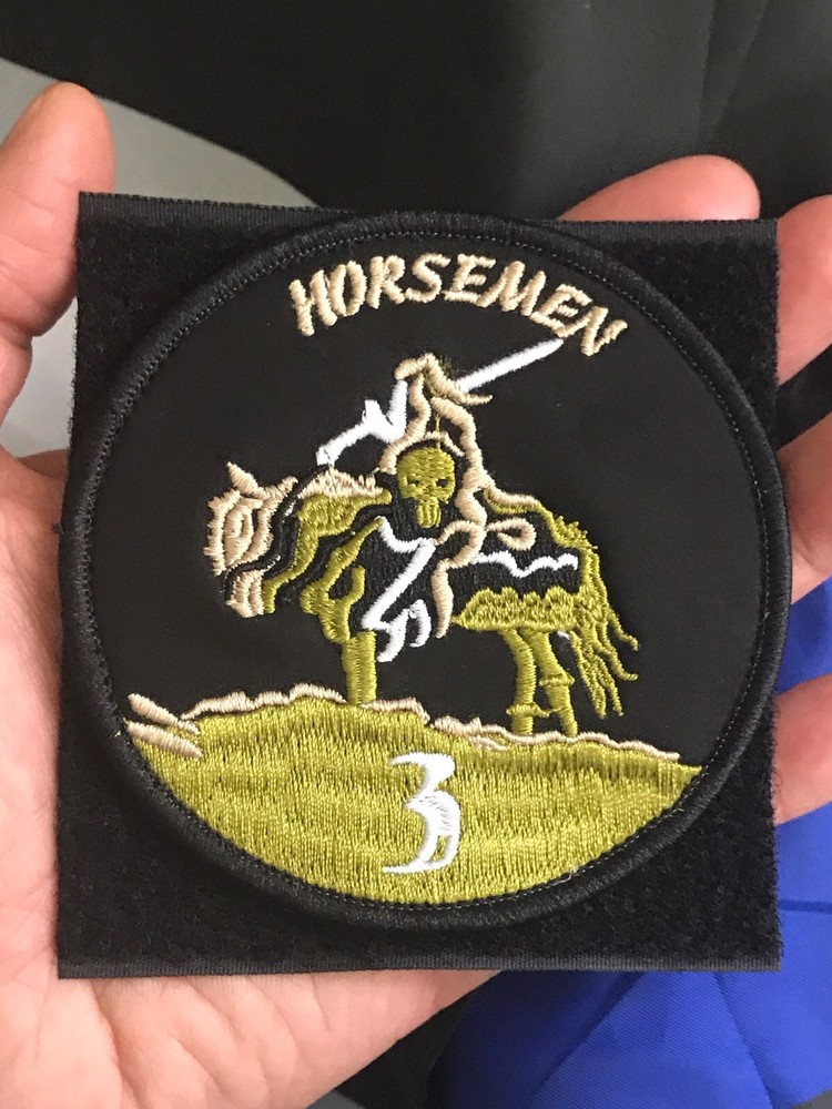 HORSEMEN USN Special Warfare DEVGRU NAVY SEAL TEAM 3 BLACK OPS Hook/Loop Patch