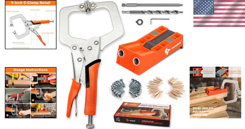 All In One Pocket Hole Jig System Kit