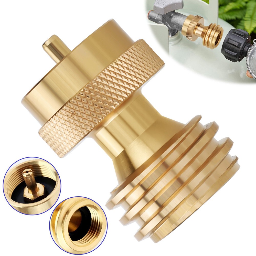 Safe Solid Brass Propane Refill Tank Adapter Fill 1 Lb Bottle From 20 Lb Tank