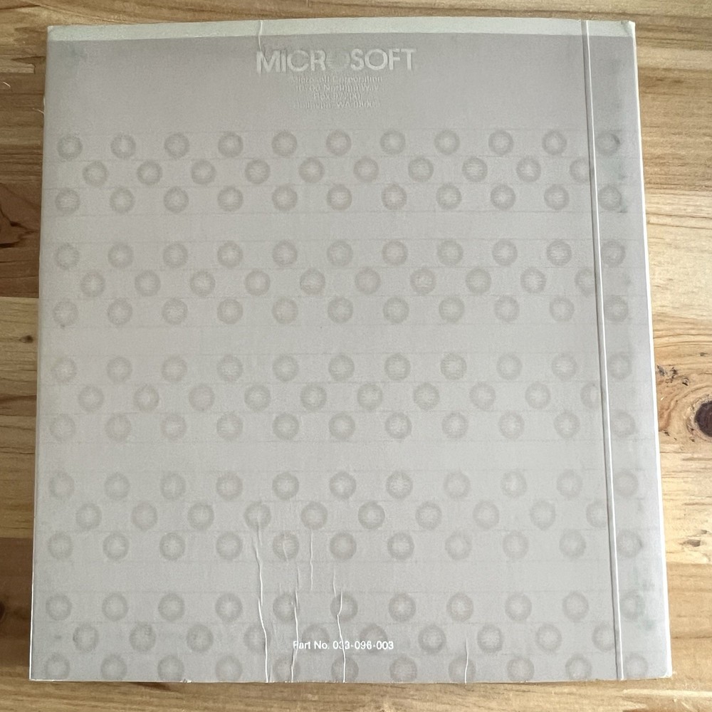 1984 Microsoft FILE Data Management Program MANUAL Only Macintosh 128K 512K RARE