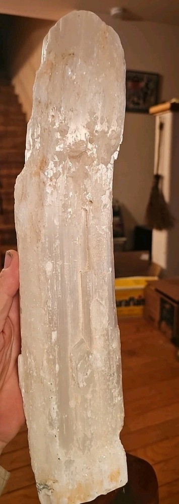 Selenite Log Stick 16" Raw