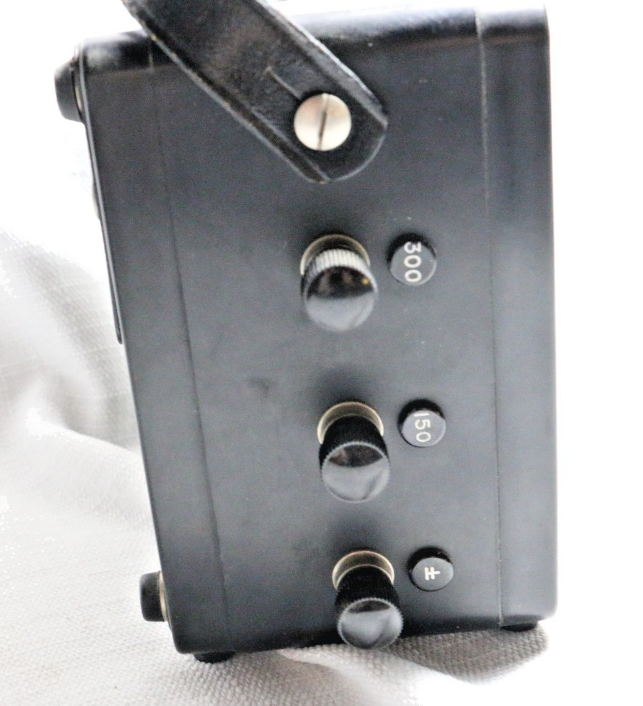 Vintage Weston Instruments A.C. Voltmeter w/ bakelite case & leather handle