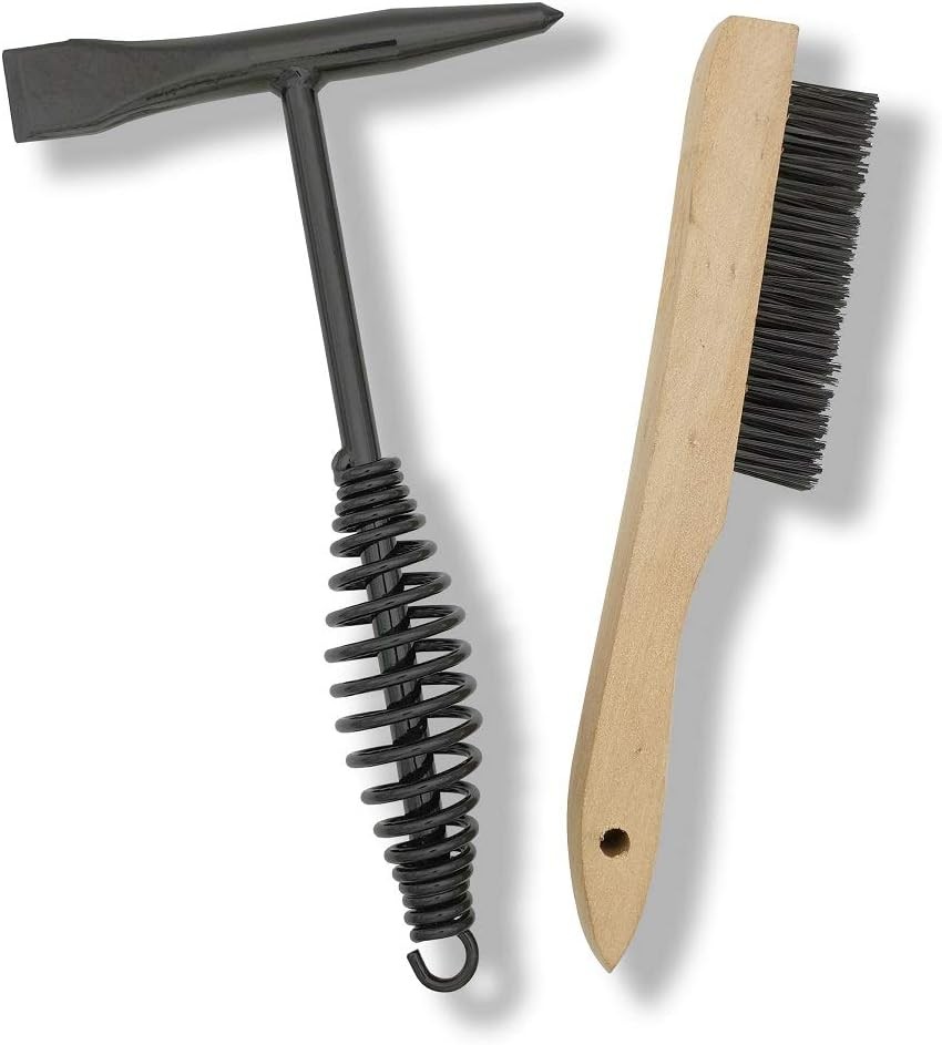 Welding Chipping Hammer with Coil Spring Handle,10.5",Cone and Vertical Chisel,V