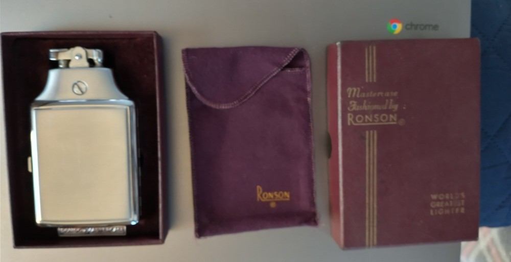 Vintage Mastercase Fashioned by Ronson Cigarette Case and Lighter