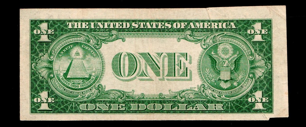 1935-E $1 Silver Certificate Gutter Fold Error