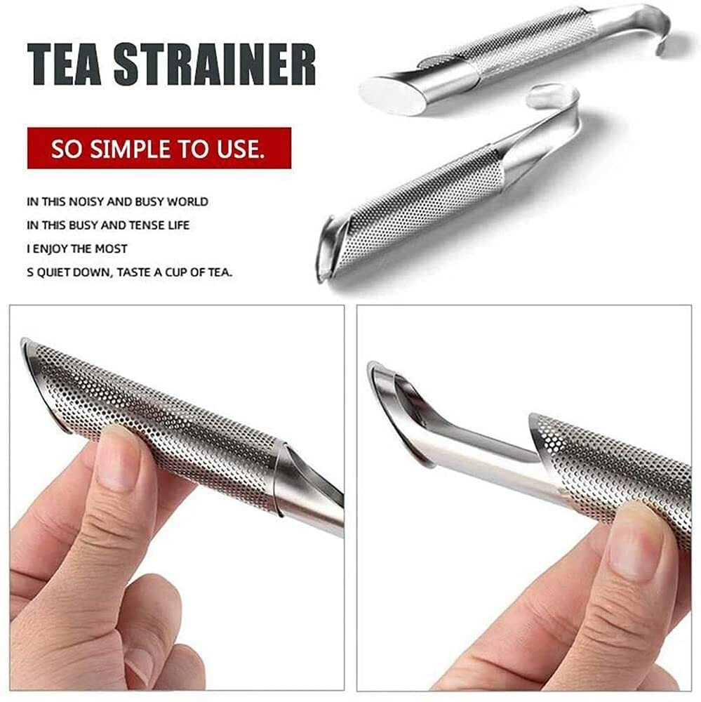 Stainless Steel Tea Infuser Strainer Obsterm Steeper Tea Diffuser w/ Hook Hanger
