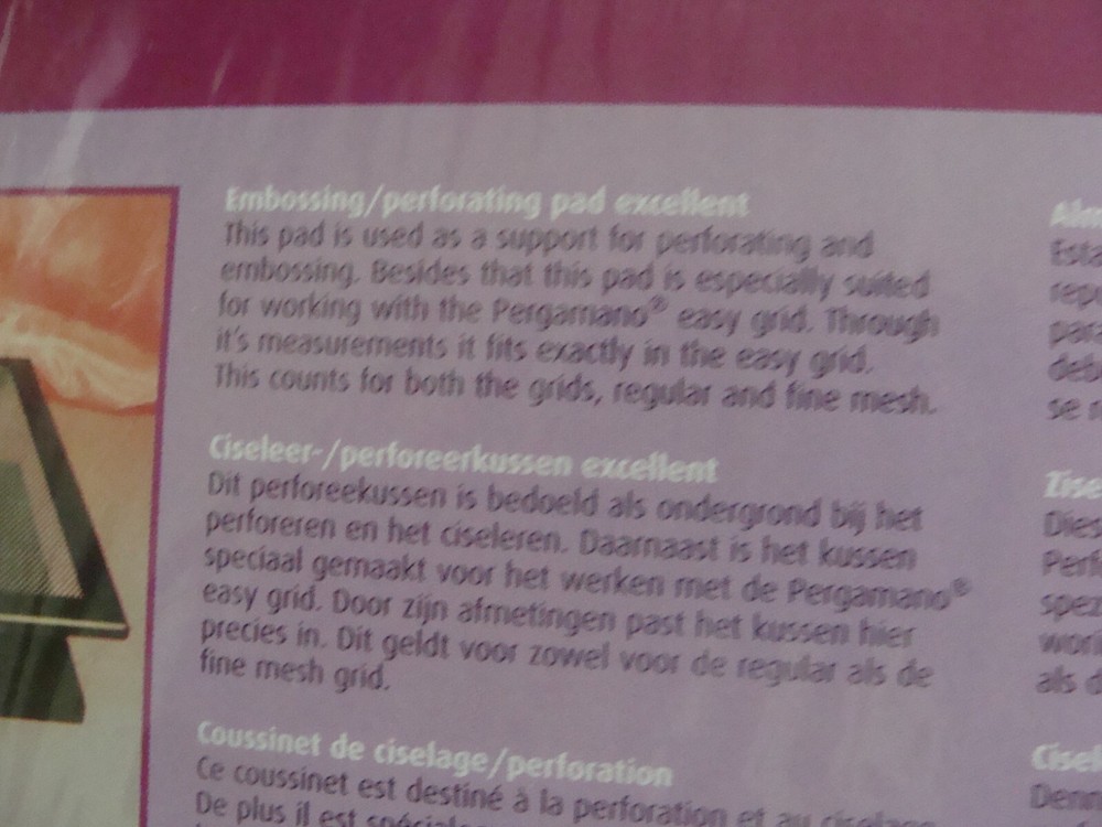NIP Embossing/Perforating Pad By Pergamano Code 1419 Netherlands