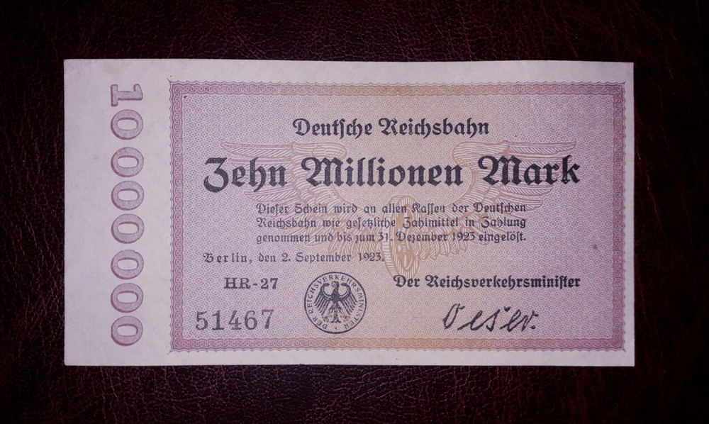 Germany 10 mln mark banknote,1923year(good condition)