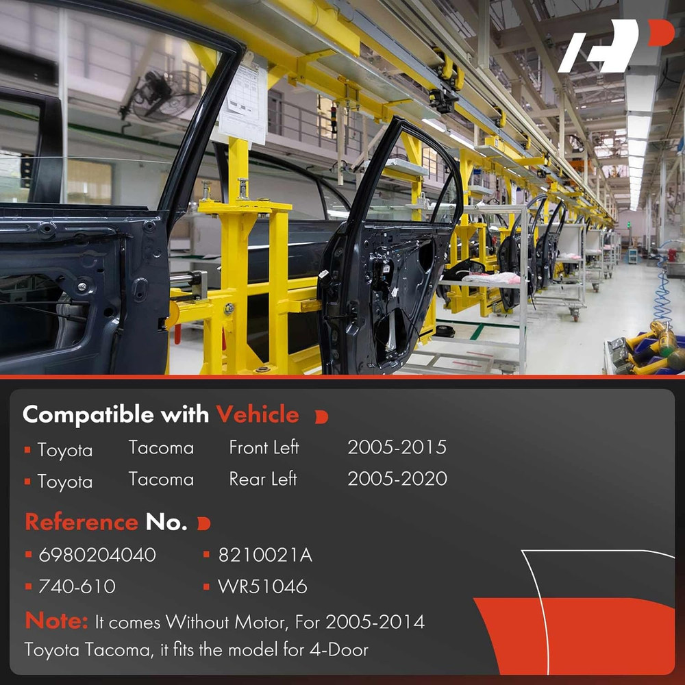 2005-15 Tacoma Driver Side Window Regulator–Compatible Replacement