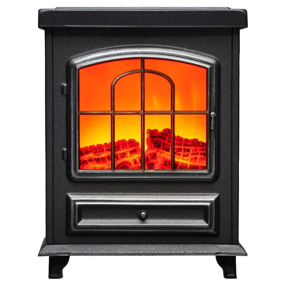 Wrm Fireplace, Black, Modern Style
