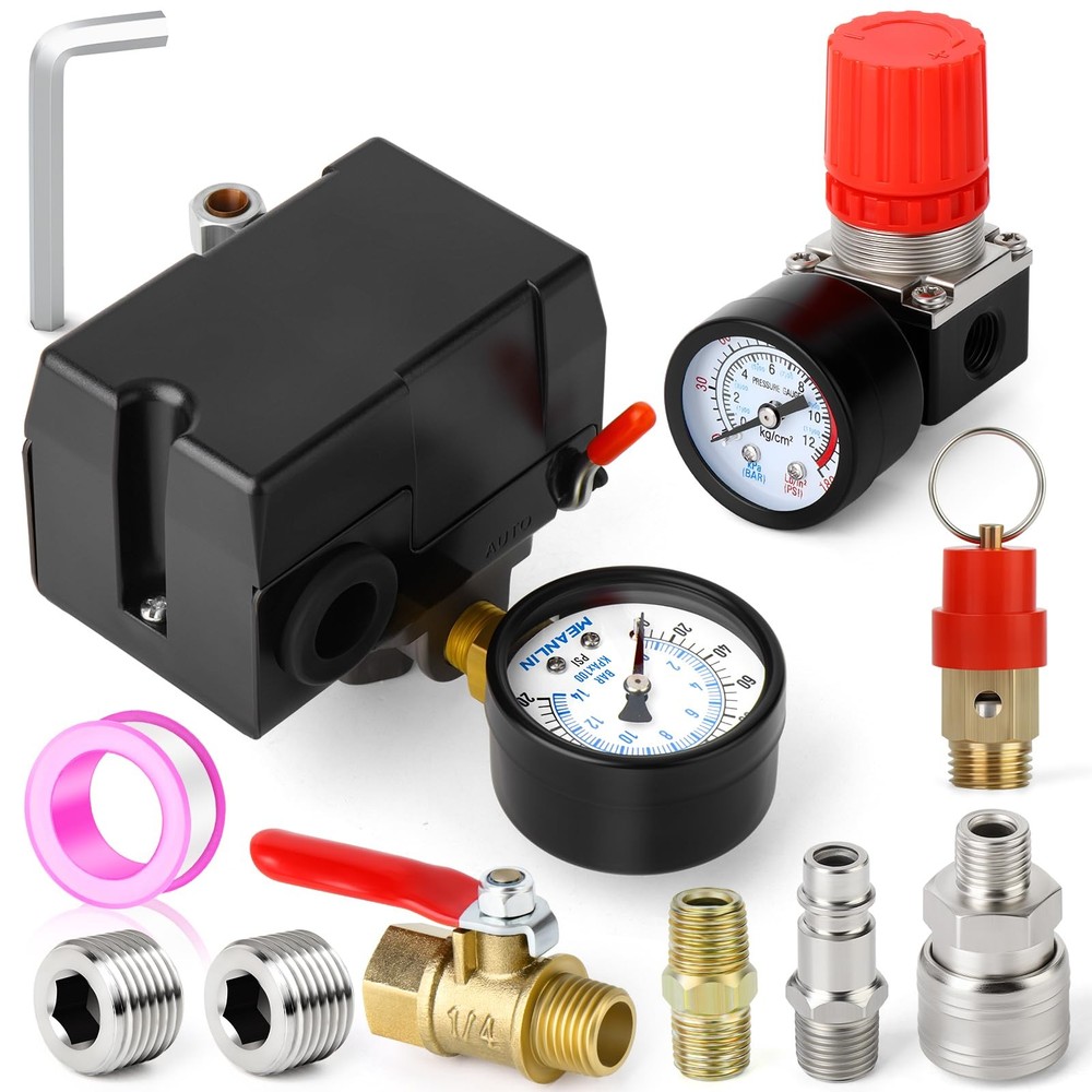 Air Compressor Pressure Switch Control Valve Red, Black