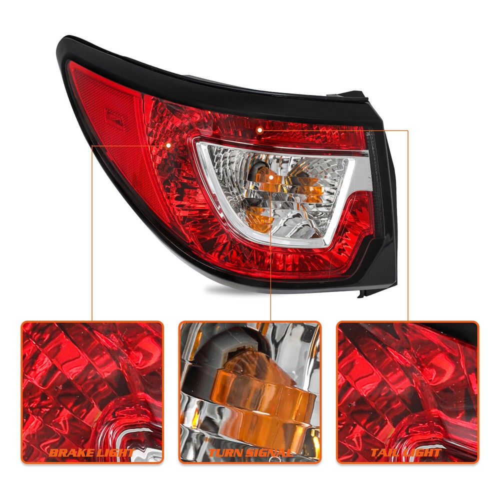 Tail Light For 2013-2017 Chevy Traverse Tail Lamp Rear Outer Driver Side w/ Bulb