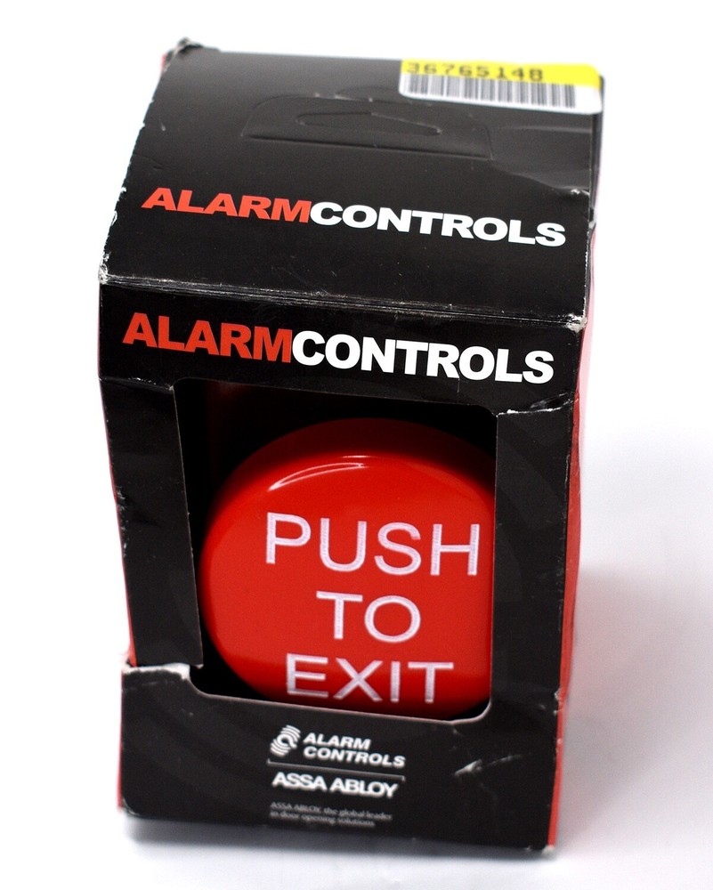 Alarm Controls TS-60 Red Engraved Push to Exit Button 10A 125-250VAC New