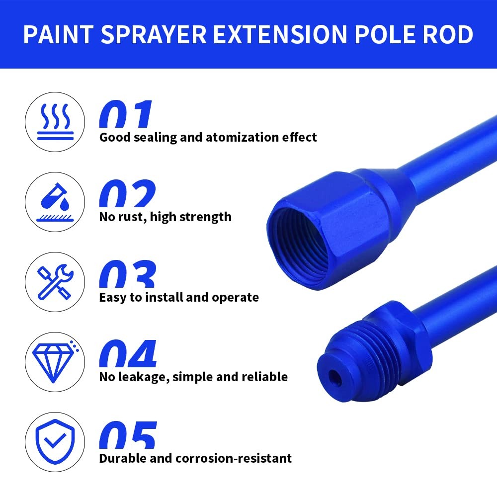 Universal Extension Pole Rod & Nozzle Tip Guard Protector for 60, blue