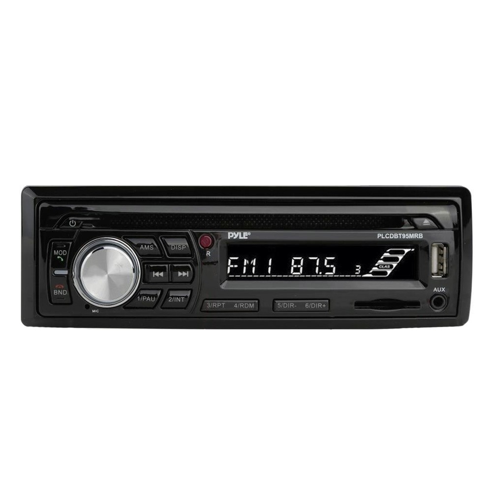 Pyle PLCDBT95 Single DIN Bluetooth CD/MP3 Receiver, 12V Amplifier Booster Kit