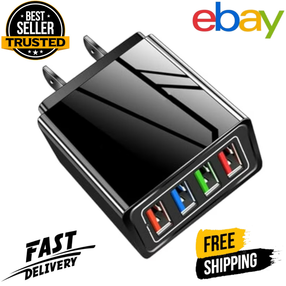 Hyper Charge Pro Charger – 4-Port Quick Charge for Android iPhone Fast Charging