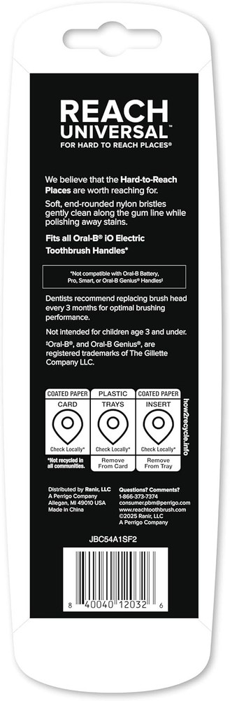 Reach® Trios™ Premium Clean Replacement Toothbrush Heads