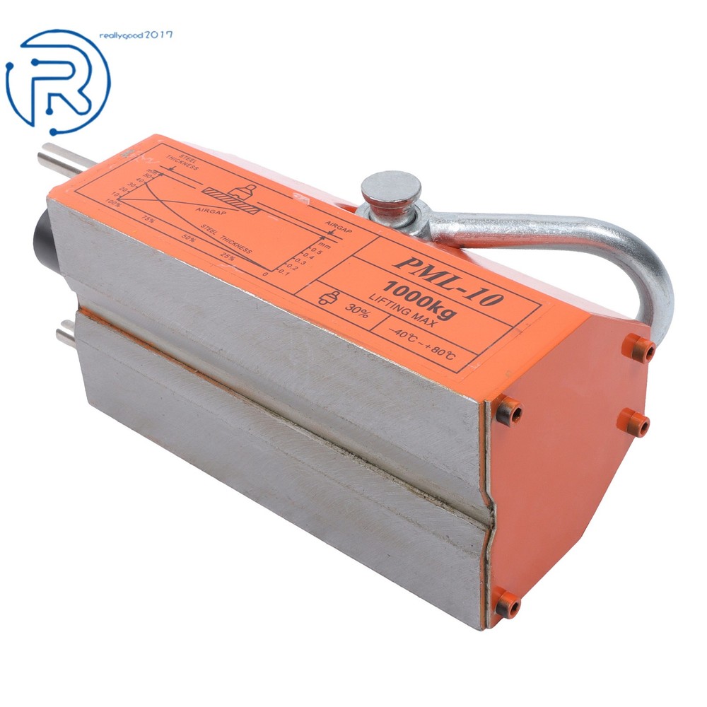 Heavy Duty Magnetic Lifter, 2200lbs/1000kg Pulling Capacity, 2 Safety Factor