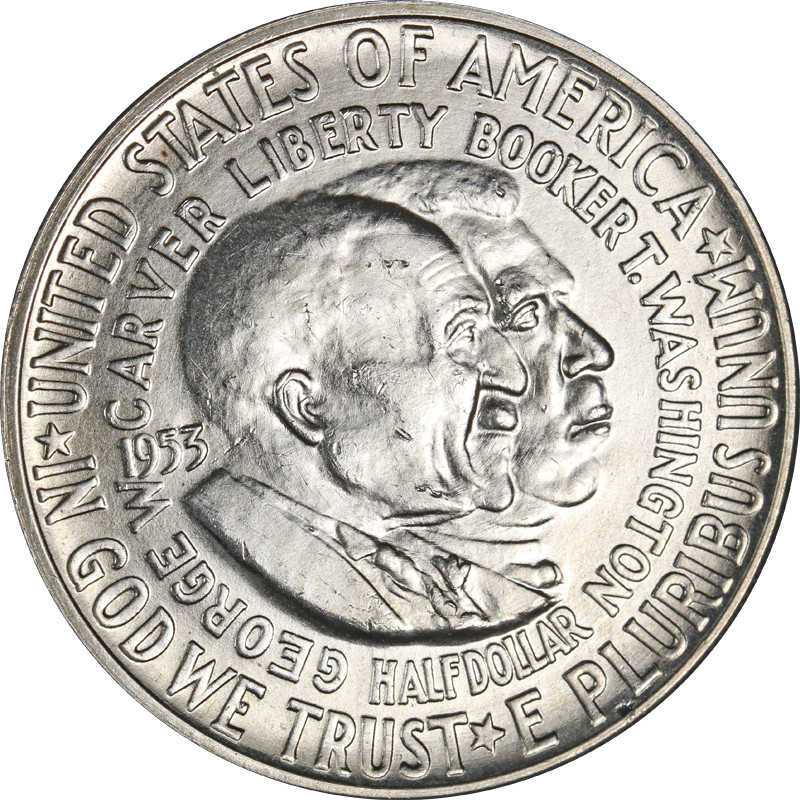 1953-D Washington-Carver Commem Half Dollar