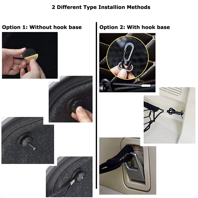 Fit Oldsmobile Rear Trunk Envelope Cargo Net Elastic Mesh Storage with Mount Kit
