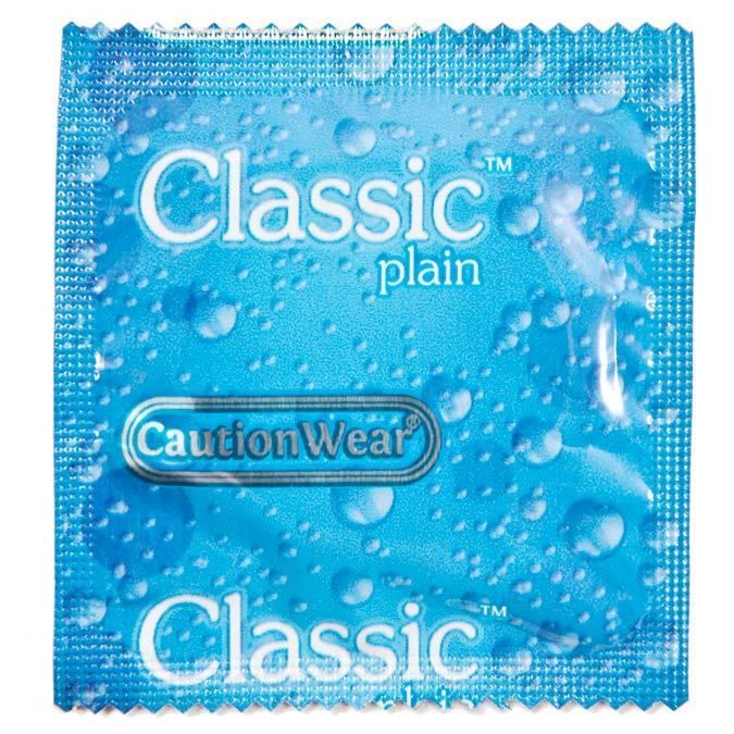 Caution Wear Classic Plain Lubricated Bulk Condoms - Choose Amount