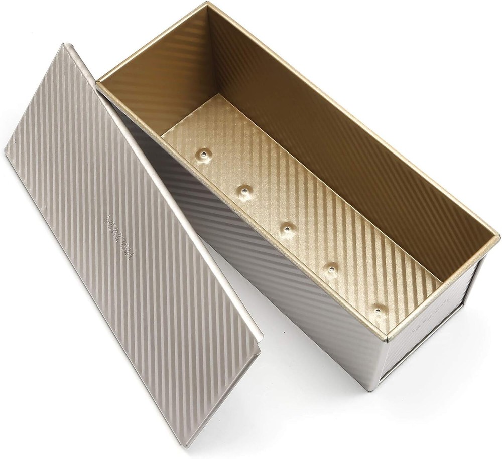 Extra Large Pullman Loaf Pan with Lid - Commercial Grade Non-Stick Bakeware