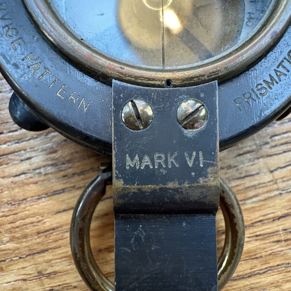 MK VI Lawrence & Mayo Prismatic Compass Service Pattern Army Issue Leather Case