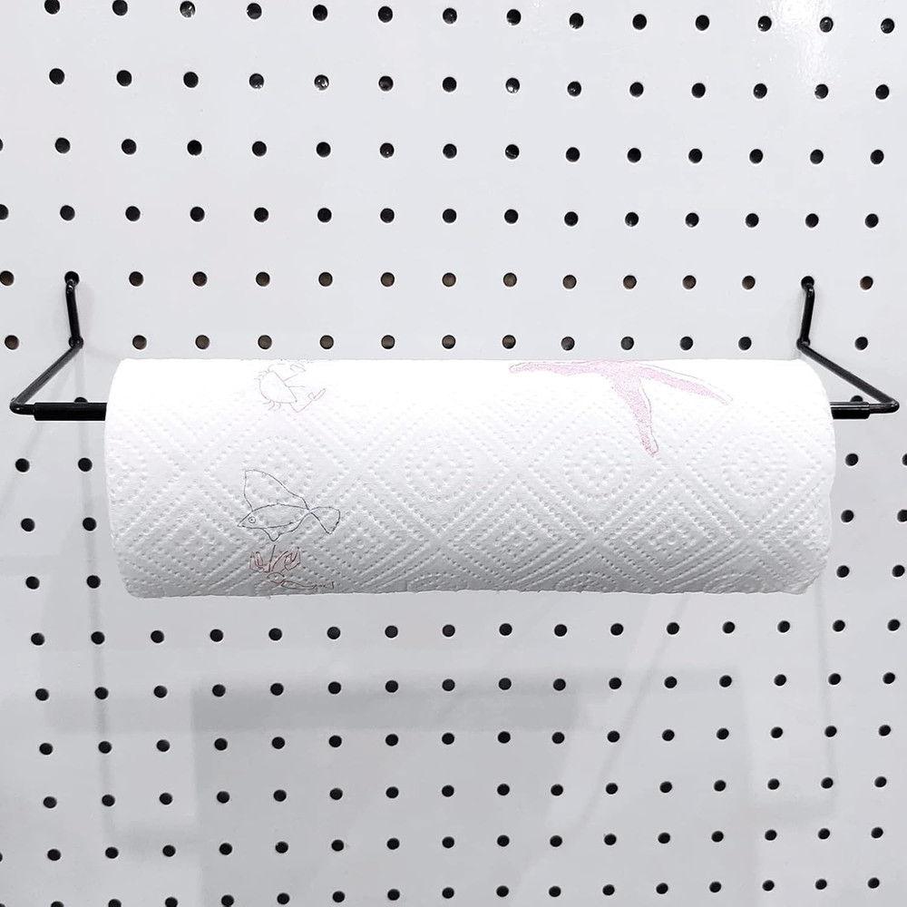 5 Pack Extendable Pegboard Paper Towel Holder,Pegboard Hook for Workshop,Garage,