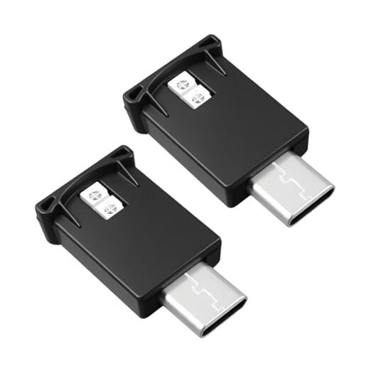 USB Type C LED Ambient Light, USB Car Light, 8 Colors RGB Dynamic Gradient 2PCS