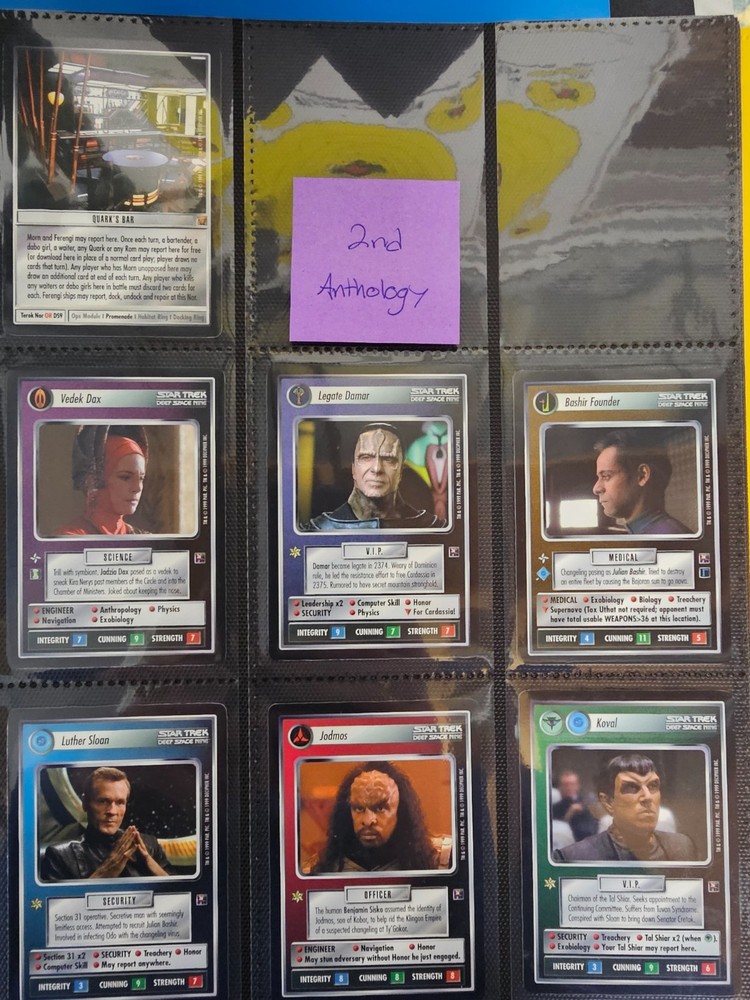Star Trek CCG 1E 2nd Anthology Full 6-Card Set