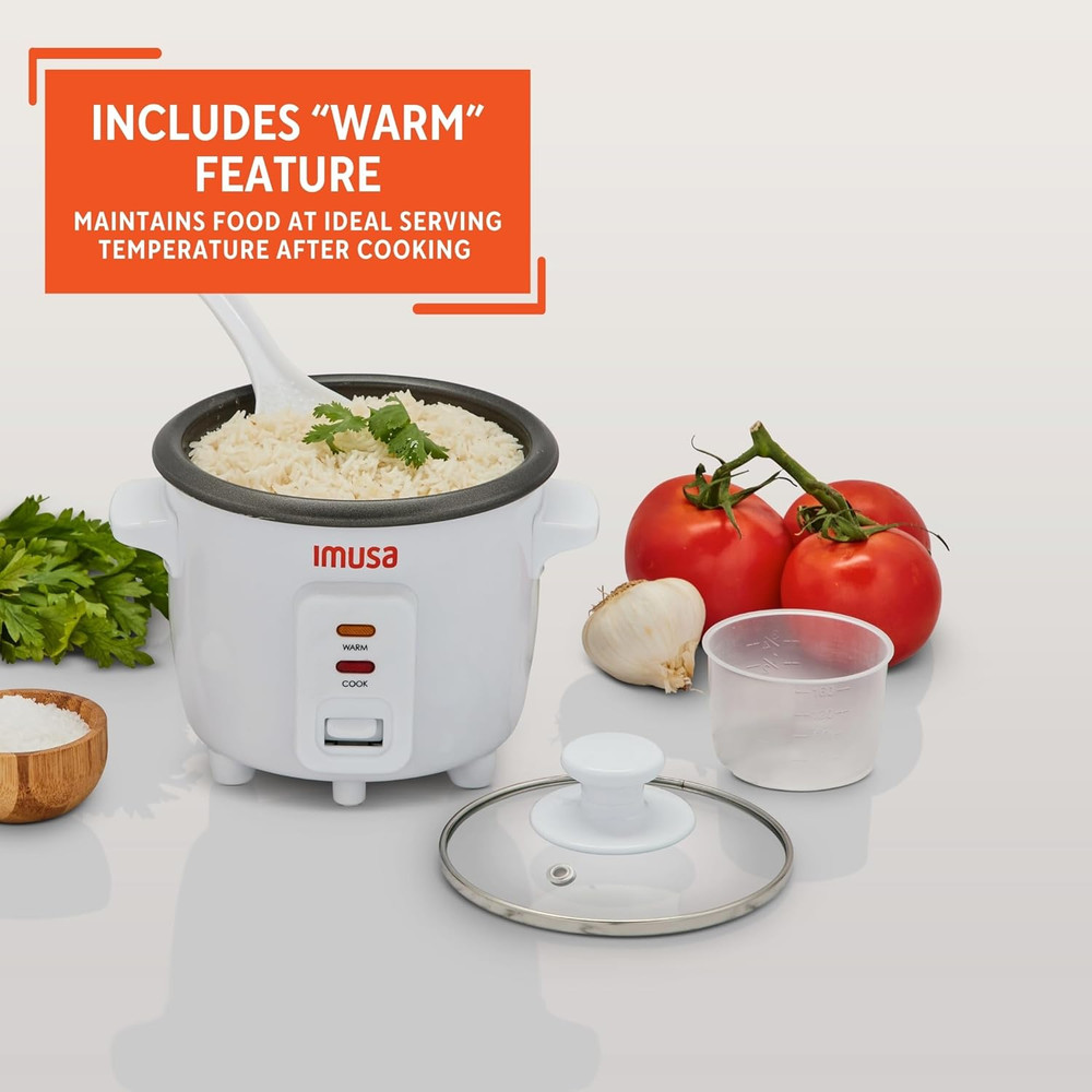 1.5Cup Electric Ceramic Rice Cooker, White