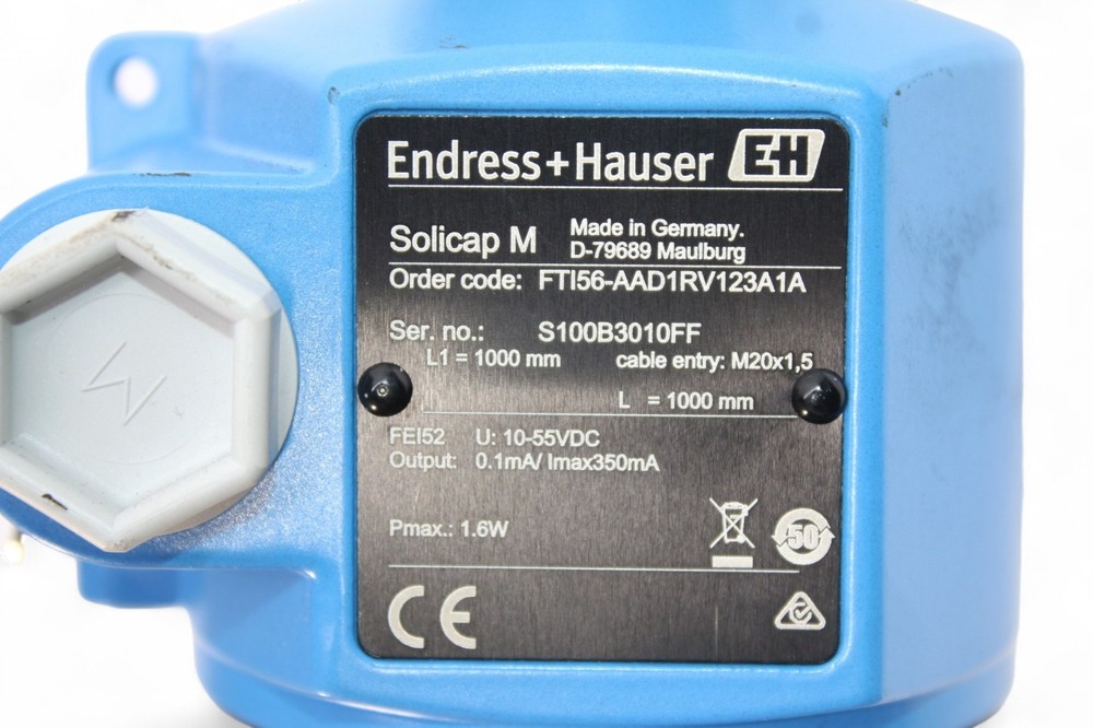 ENDRESS+HAUSER FTI56-AAD1RV123A1A CAPACITANCE POINT LEVEL SWITCH SOLICAP M