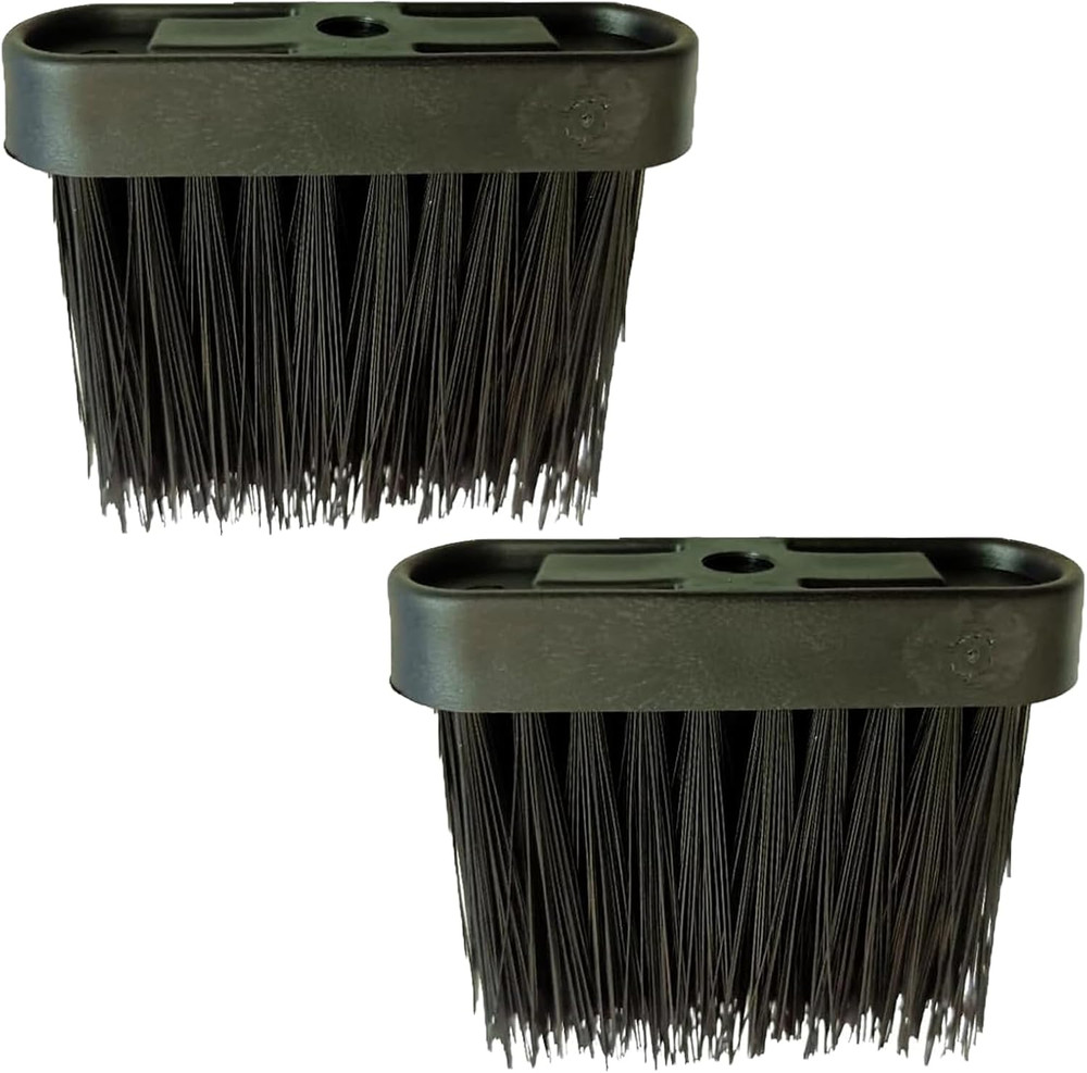 2Pcs Fireplace Brush Replacement Head Oblong Hearth Black