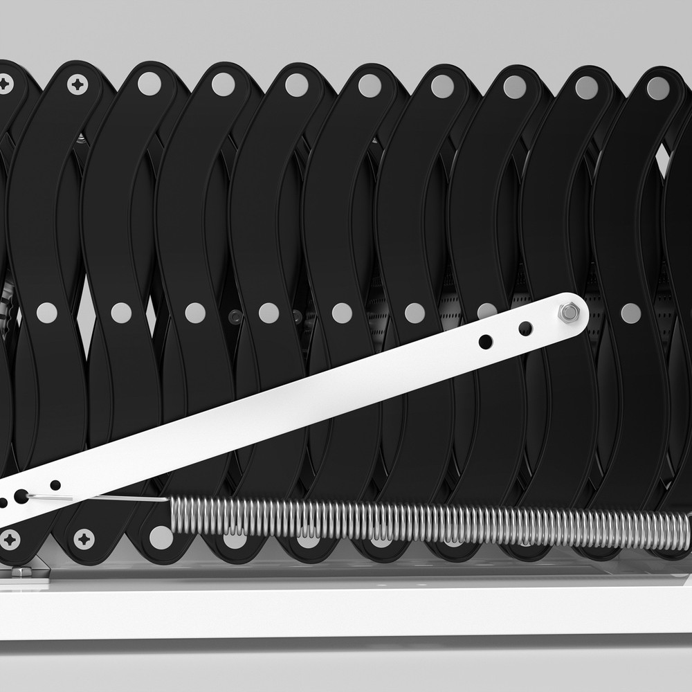 Wall Mounted Folding Ladder Black Loft Attic Stairs Pull down 12 Steps👍