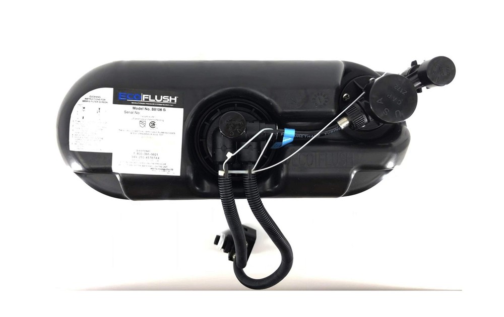 EcoFlush B8106S1.6 GPF (6 Lpf) Pressure Assisted Flush System Single Control ...
