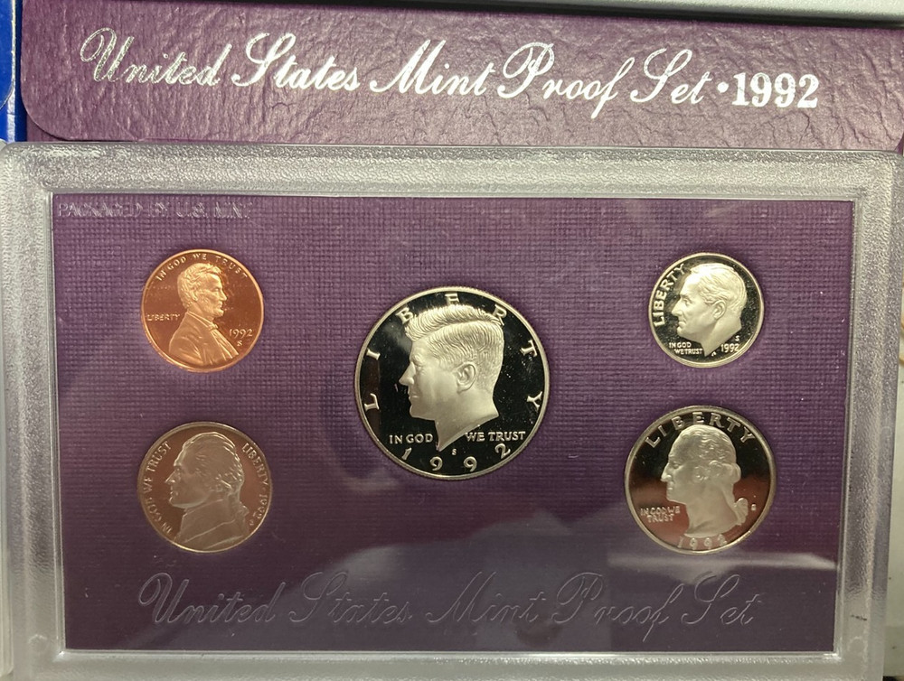 1971 & 1992 US Mint Silver Proof Set (Box 173)