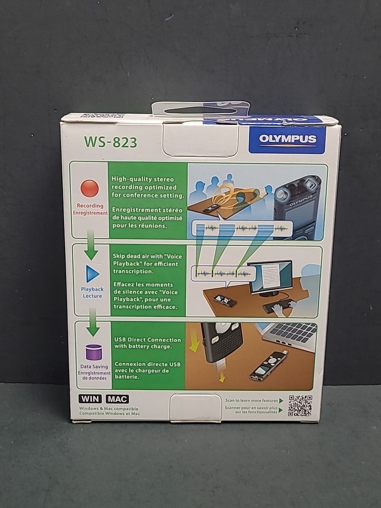 (NEW) 🔥 Olympus WS-823 Digital Multi-Function Stereo Voice Recorder USB & MP3