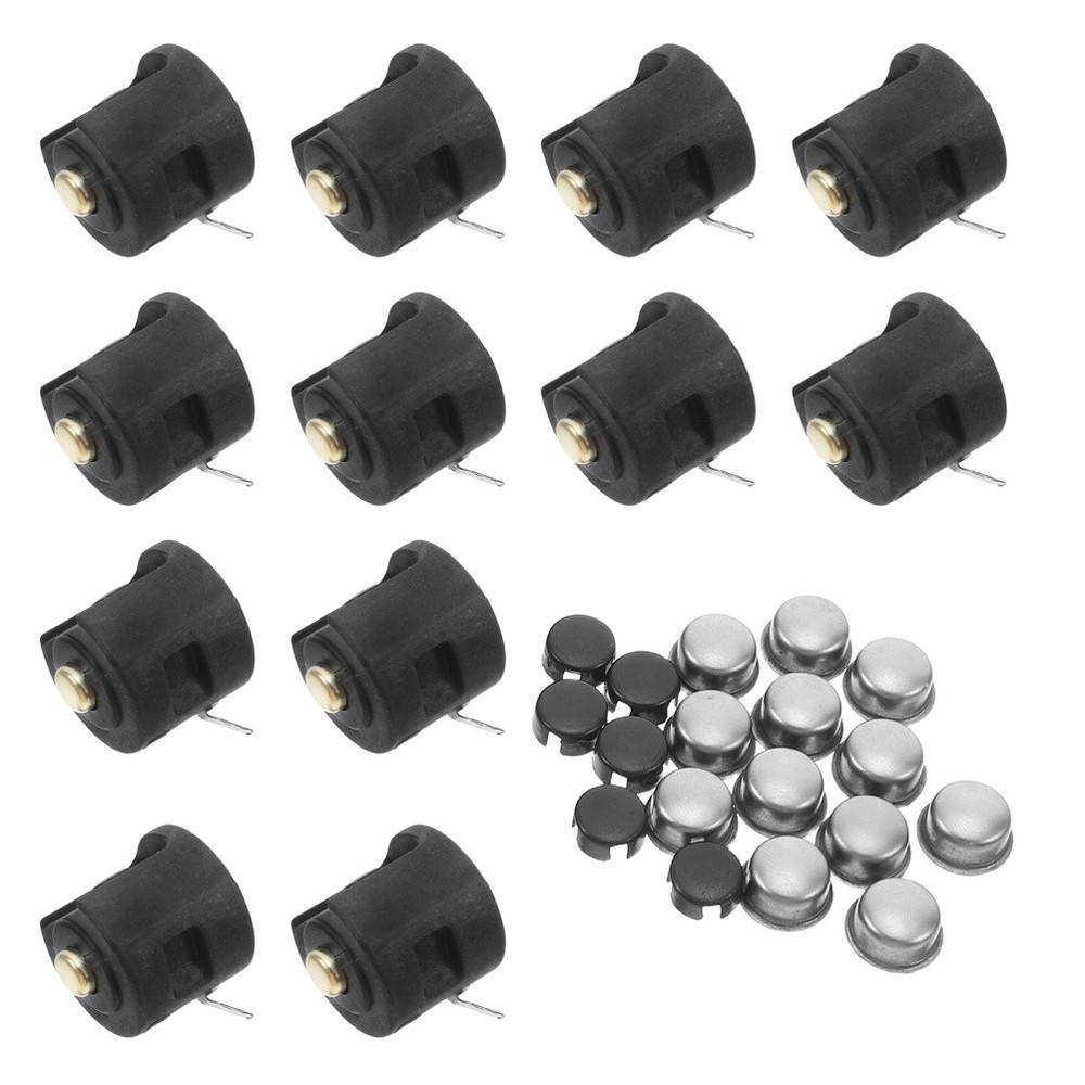12 Sets Flashlight Cap Hat Button Switch Waterproof End Accessories