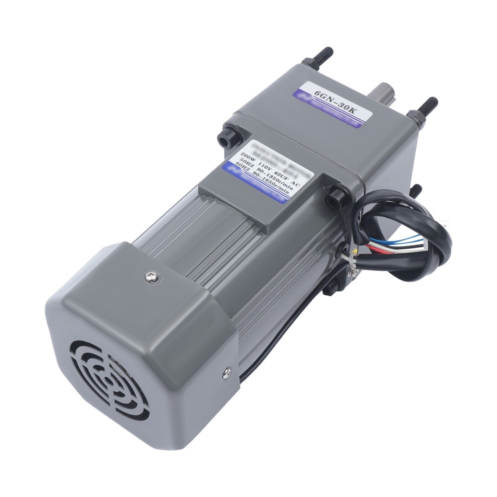 200W 110V AC Gear Motor Electric Variable with Speed Controller Single-phase 20K