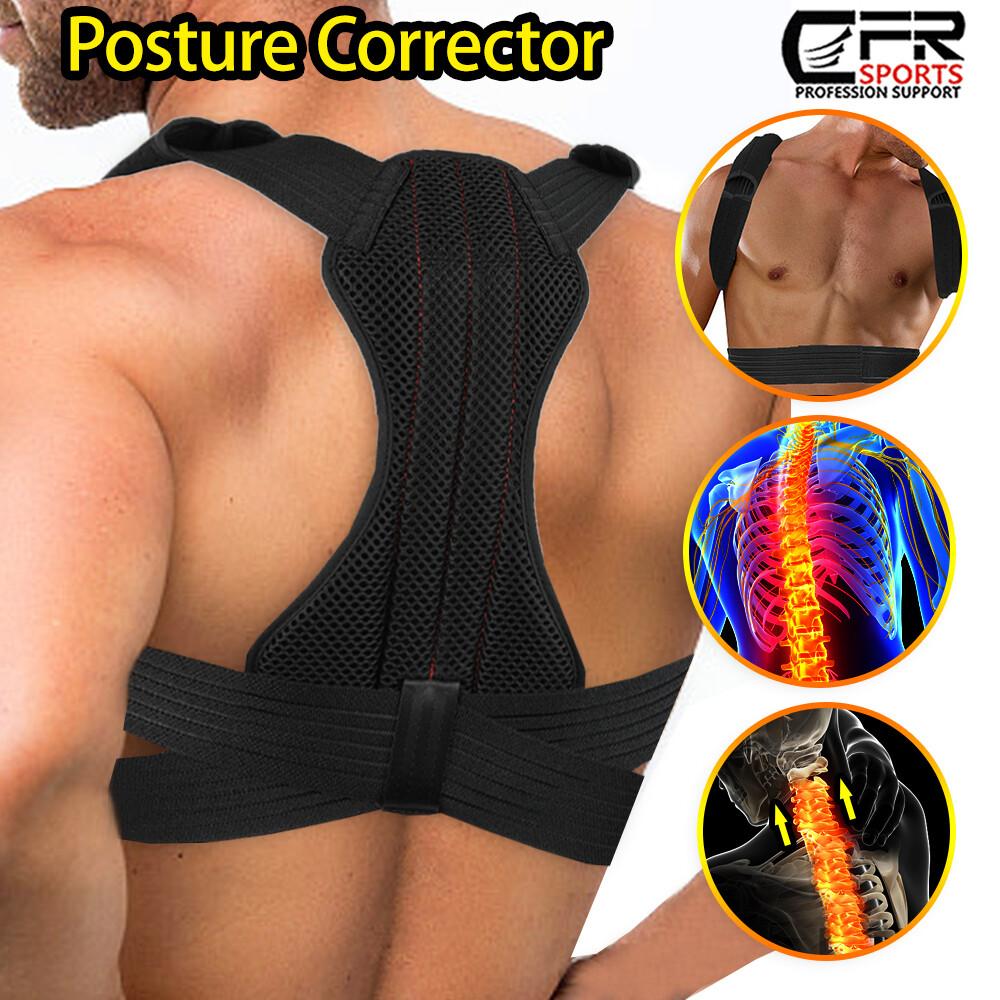 Posture Corrector Back Support Shoulder Brace Clavicle Belt Adjustable Unisex @