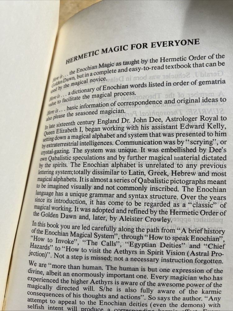 Enochian Magic A Practical Manual Schueler